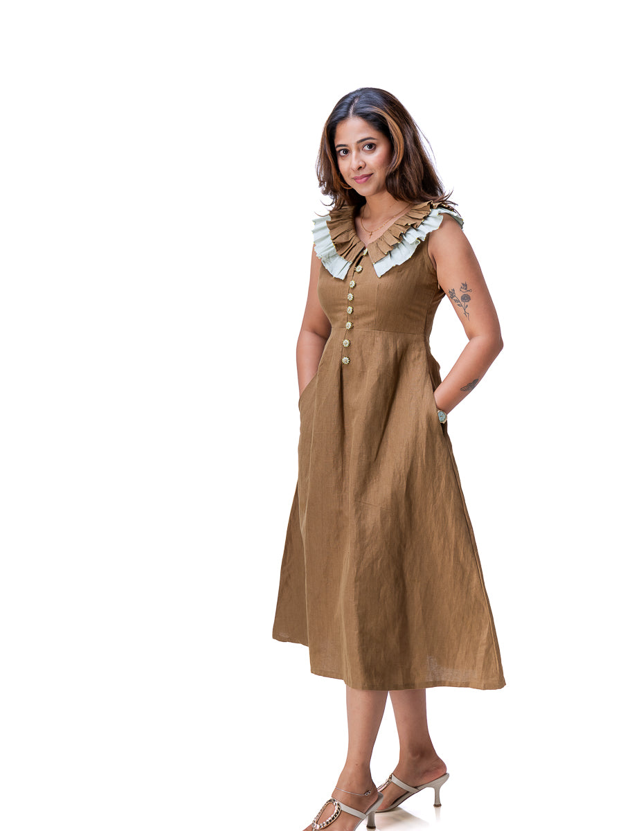 Oak Breeze Ruffle Dress